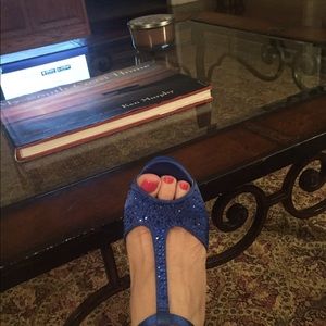 Royal blue wedges